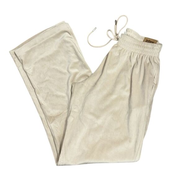 Pink Victoria Secret Cream Velour Oversized Sweatpants(Size XS) - Picture 2 of 10